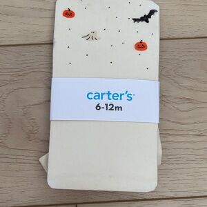 Carter's Cream Halloween Leggings with Pumpkin and Bat